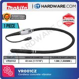 Makita VR001CZ LXT 18V Cordless Concrete Vibrator C/W 43mm X 1.5m Flexible Shaft (Body Only)