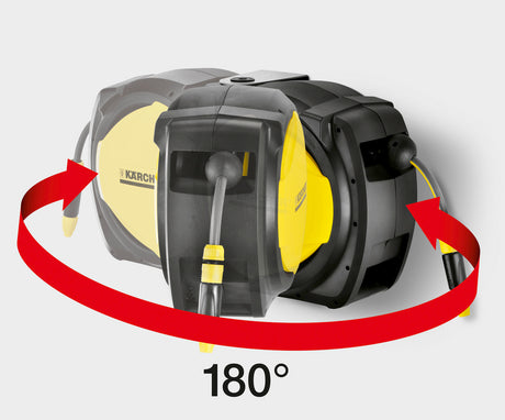 Karcher Premium Hose Box CR 7.220 Automatic Reel – 20m + 2m Hose, Spray Nozzle & Wall Bracket (26452180 | CR7220)