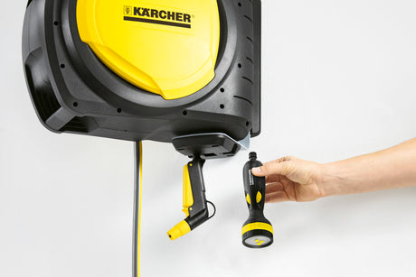 Karcher Premium Hose Box CR 7.220 Automatic Reel – 20m + 2m Hose, Spray Nozzle & Wall Bracket (26452180 | CR7220)