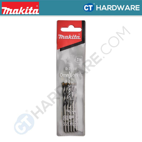 Makita TCT Drill Bit With Straight Shank 3-10 Mm Diameter | Multi Material Multiple
