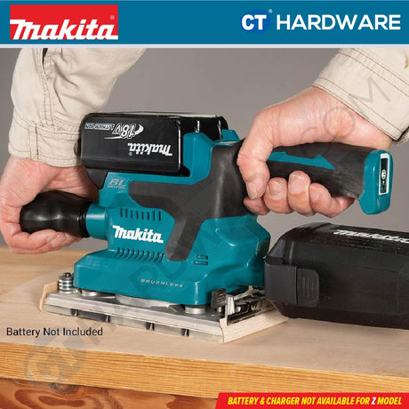 Makita DBO380RTJ/ Z LXT 18V Cordless Brushless Finishing Sander 93x185mm (Body Only | 2-Battery)