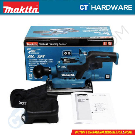 Makita DBO380RTJ/ Z LXT 18V Cordless Brushless Finishing Sander 93x185mm (Body Only | 2-Battery)