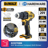 DEWALT DCD708N BRUSHLESS ATOMIC DRILL DRIVER 20V 13MM 200W 26-65NM 1650RPM WITHOUT BATTERY & CHARGER ( SOLO )