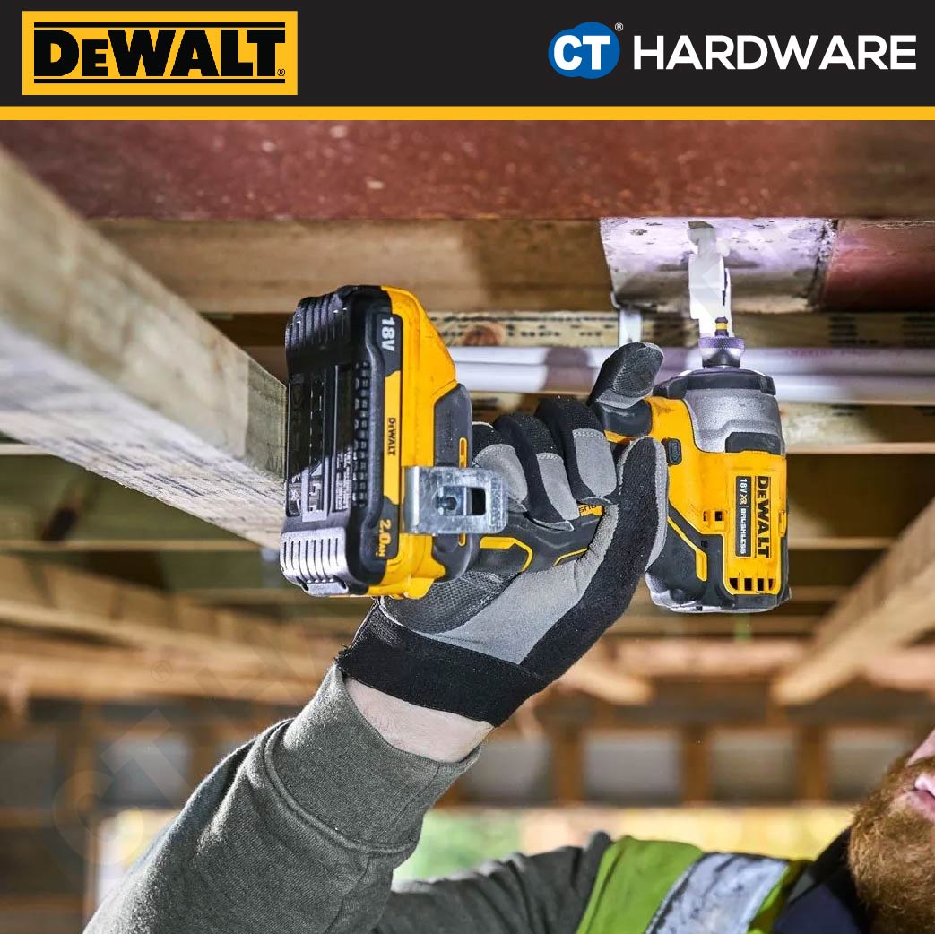DEWALT DCF809N BRUSHLESS ATOMIC IMPACT DRIVER 20V 1/4" 190NM 2800RPM WITHOUT BATTERY AND CHARGER ( BARE UNIT )