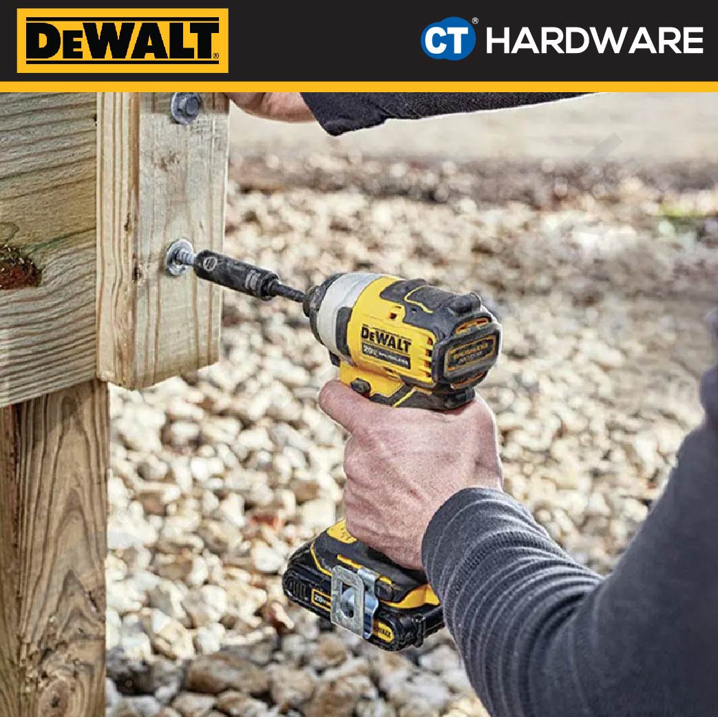 DEWALT DCF809N BRUSHLESS ATOMIC IMPACT DRIVER 20V 1/4" 190NM 2800RPM WITHOUT BATTERY AND CHARGER ( BARE UNIT )