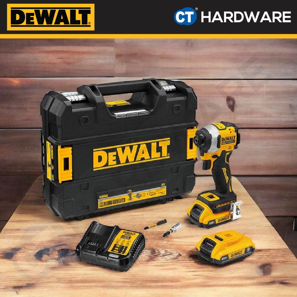 DEWALT DCF850D2A BRUSHLESS ATOMIC IMPACT DRIVER 20V 2.0AH 205NM 3250RPM COME WITH 2 BATTERY 1 CHARGER