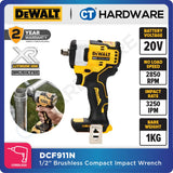 DEWALT DCF911N BRUSHLESS IMPACT WRENCH 20V 1/2" 2850RPM 3250IPM WITHOUT BATTERY AND CHARGER ( BARE UNIT )