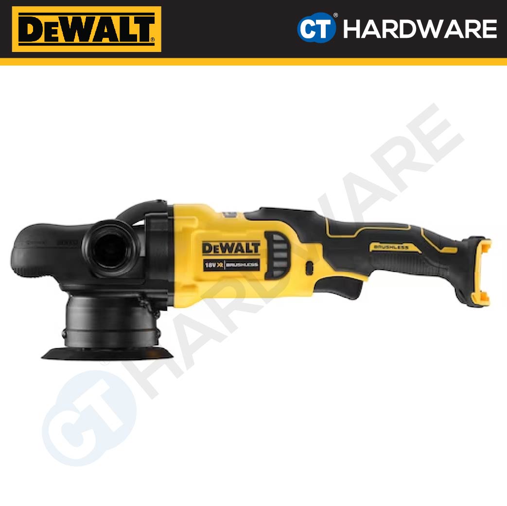 DEWALT DCM848N-XJ 18V XR BRUSHLESS 125MM DUAL ACTION POLISHER WITHOUT BATTERY AND CHARGER