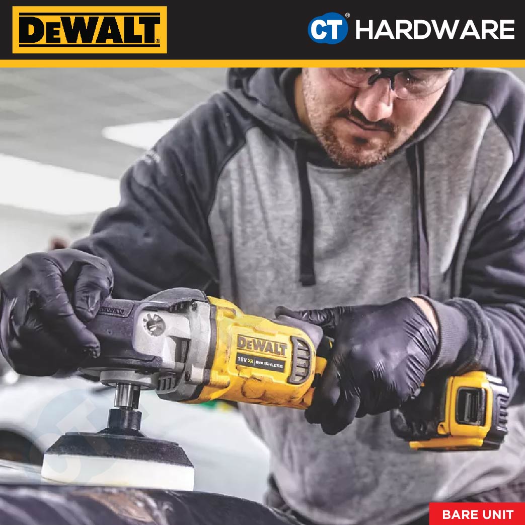 DEWALT DCM849N CORDLESS BRUSHLESS POLISHER 20V 800-2200/MIN WITHOUT BATTERY AND CHARGER ( BARE UNIT )
