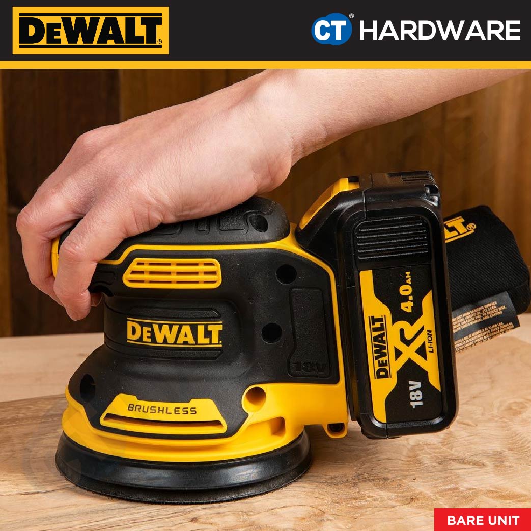 DEWALT DCW210N CORDLESS BRUSHLESS ORBITAL SANDER 20V 5" 8000-12000OPM WITHOUT BATTERY & CHARGER (BARE UNIT)