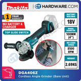 MAKITA DGA406 RME / RFE / Z 18V 100MM (4") CORDLESS ANGLE GRINDER (LXT SERIES)