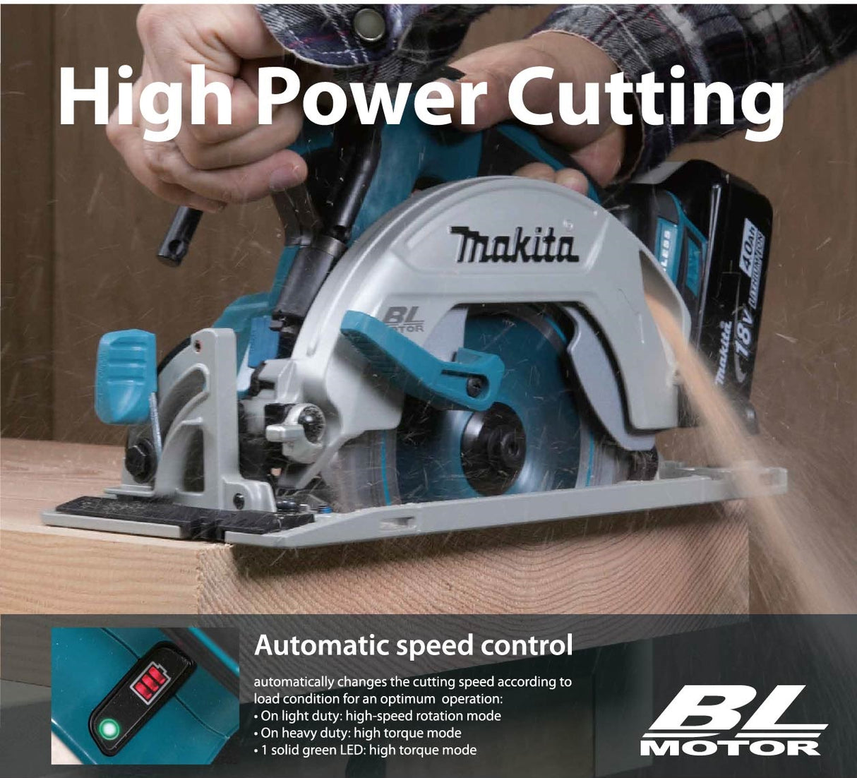 MAKITA DHS680Z 165MM (6-1/2") CORDLESS CIRCULAR (LXT SERIES) 18V 3.0AH 5000RPM 3.1KG