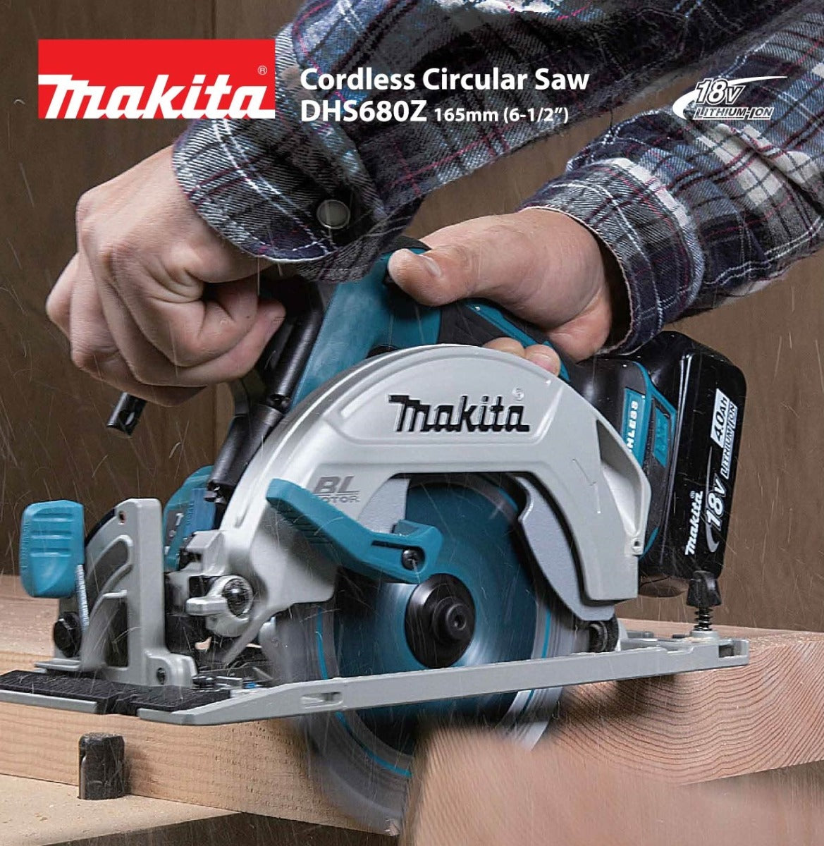 MAKITA DHS680Z 165MM (6-1/2") CORDLESS CIRCULAR (LXT SERIES) 18V 3.0AH 5000RPM 3.1KG