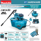 MAKITA DHW080ZK HIGH PRESSURE WASHER 18V X 2 80AR 6.3L/MIN 3-5.5MPA WITHOUT BATTERY & CHARGER ( SOLO )BL