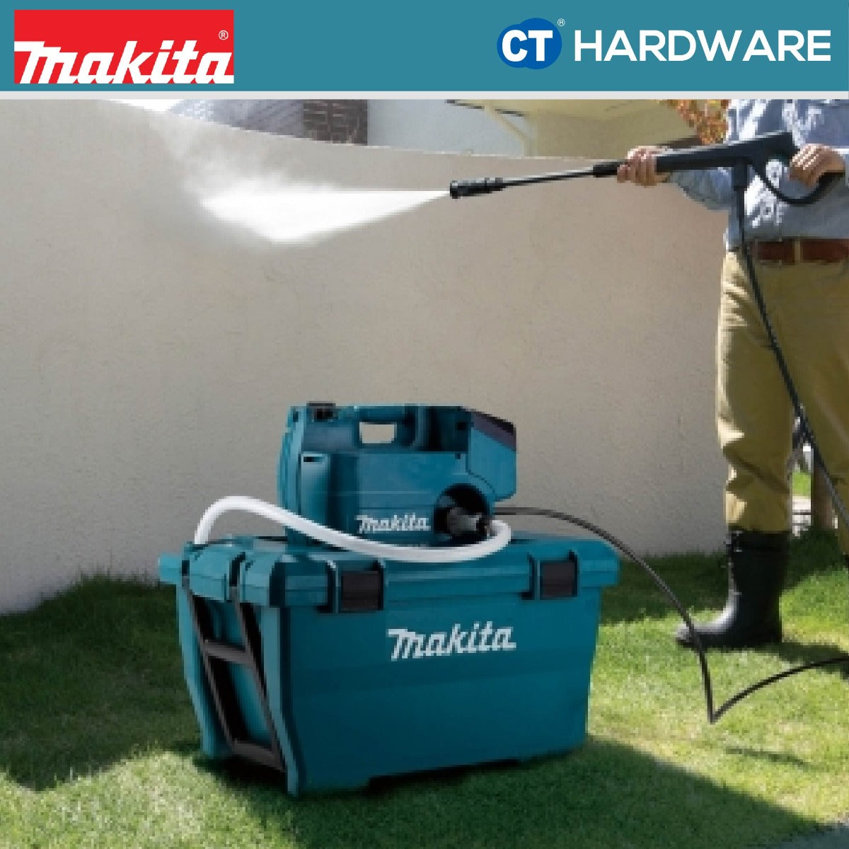 MAKITA DHW080ZK HIGH PRESSURE WASHER 18V X 2 80AR 6.3L/MIN 3-5.5MPA WITHOUT BATTERY & CHARGER ( SOLO )BL