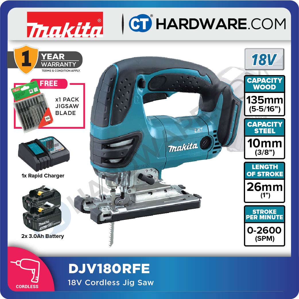 MAKITA DJV180RFE/ Z 18V CORDLESS JIG SAW  (LXT SERIES)