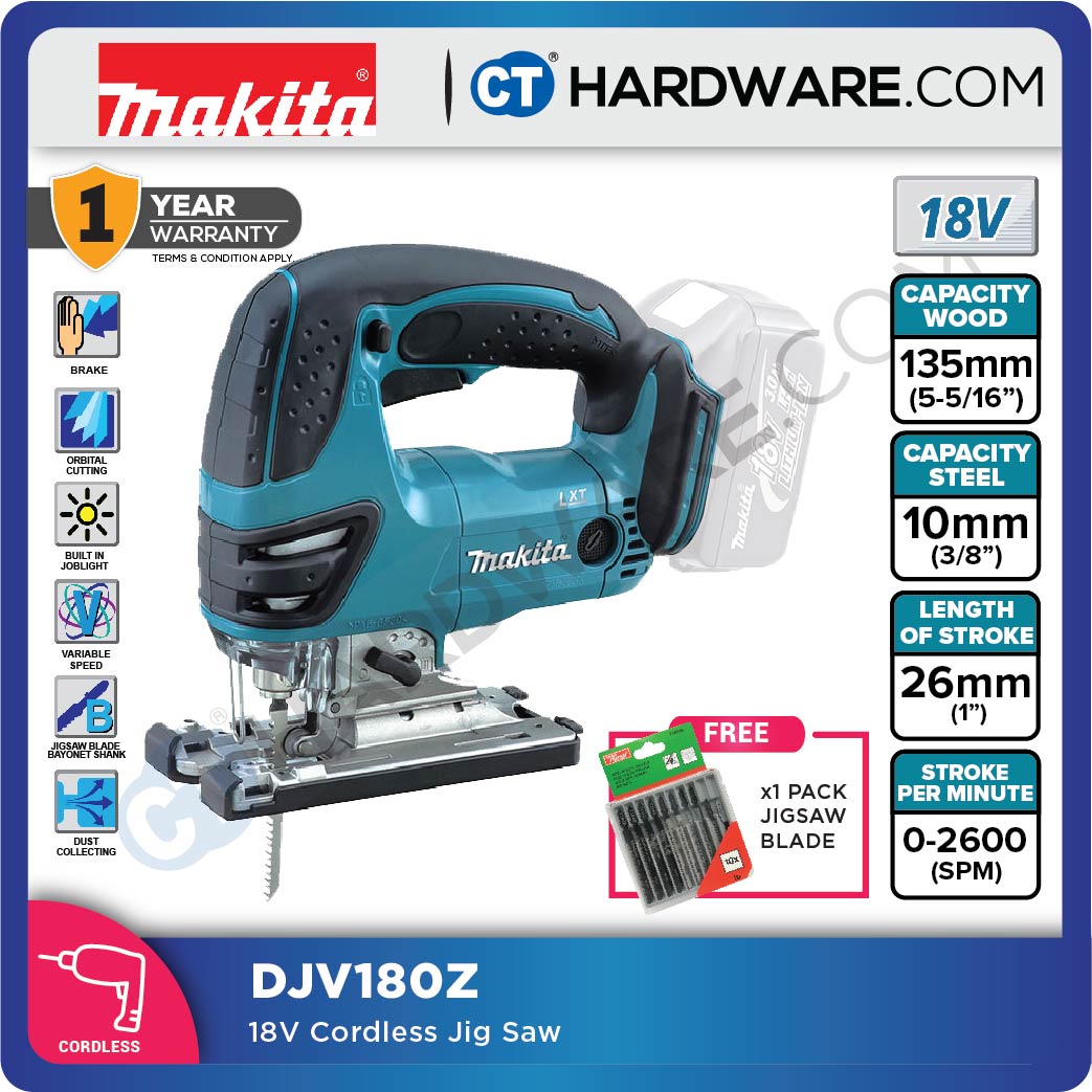 MAKITA DJV180RFE/ Z 18V CORDLESS JIG SAW  (LXT SERIES)
