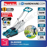 MAKITA DLM230SF / DLM230Z CORDLESS LAWNMOWER 18V | 9"  | 560W | 7000RPM | 20L [ DLM230 ]