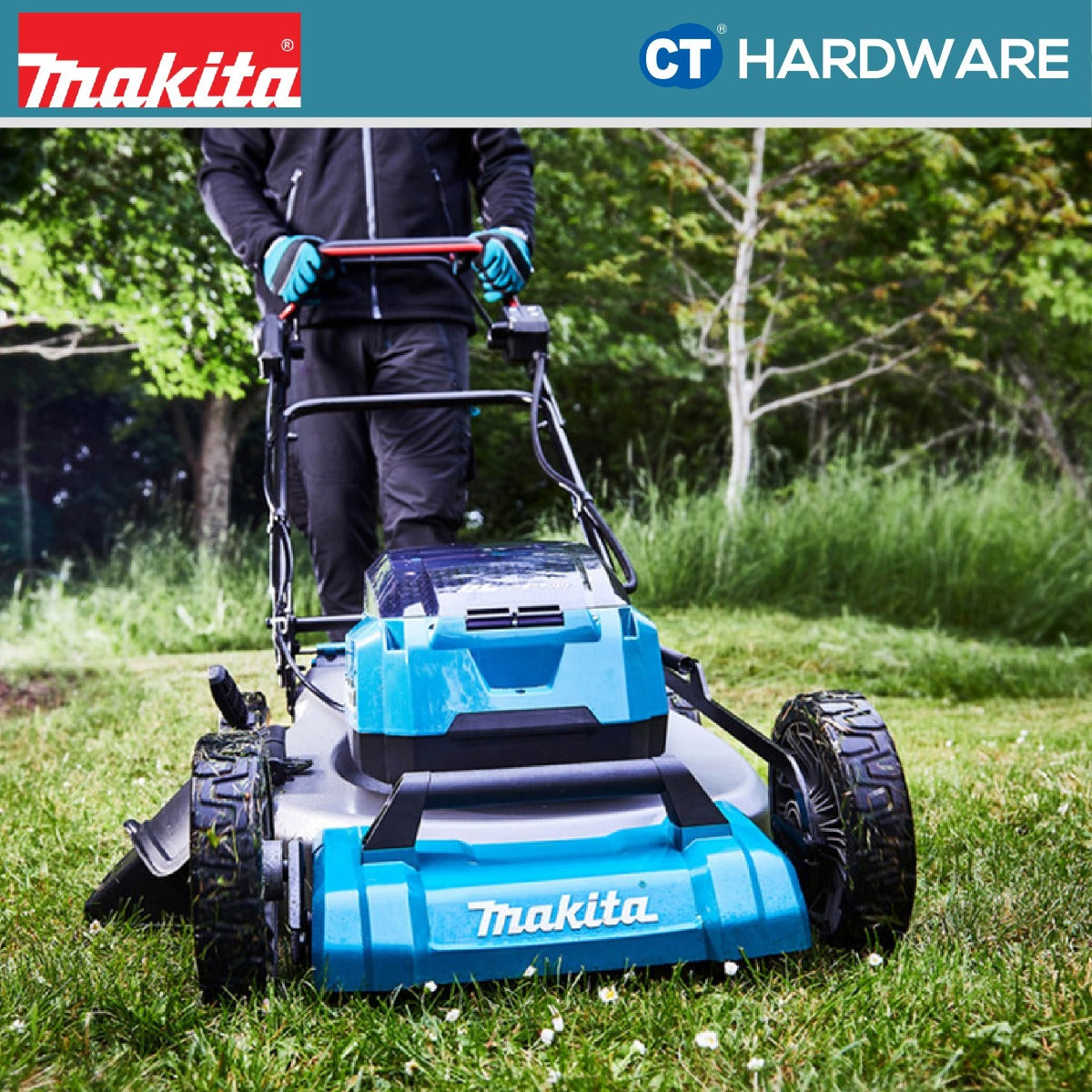 MAKITA DLM532Z CORDLESS LAWN MOWER 18V X 2 2300-2800RPM GRASS BOX 60L WITHOUT BATTERY & CHARGER ( SOLO )