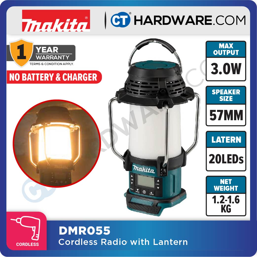 MAKITA DMR055 CORDLESS 18V RADIO WITH LATERN WITHOUT BATTERY AND CHARGER
