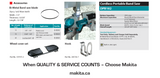 MAKITA DPB182Z CORDLESS PORTABLE BAND SAW 18V 2-1/2" 64MM 192/MIN WITHOUT BATT & CHARGER ( SOLO)