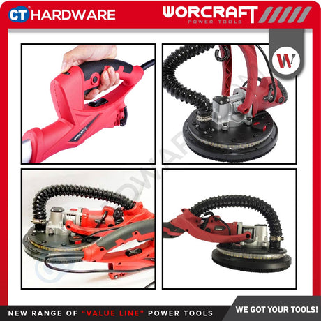 WORCRAFT DS07-215 DRYWALL SANDER 710W 215MM   800-1700RPM  [ DS07215 ]