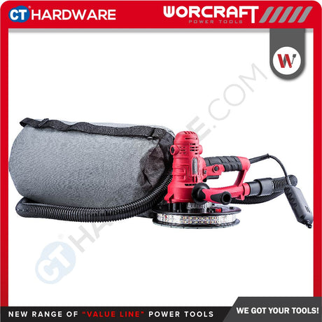 WORCRAFT DS08-180 CORDED DRYWALL SANDER 800W | 1200-2300RPM | 180MM [ DS08180 ]