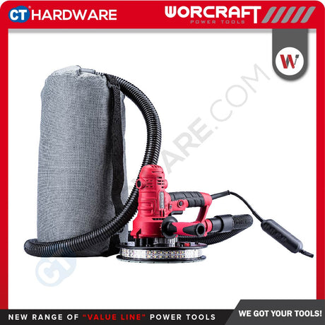 WORCRAFT DS08-180 CORDED DRYWALL SANDER 800W | 1200-2300RPM | 180MM [ DS08180 ]