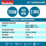 MAKITA DS4012 HIGH TORQUE / MIXER 13MM 1/2" 750W