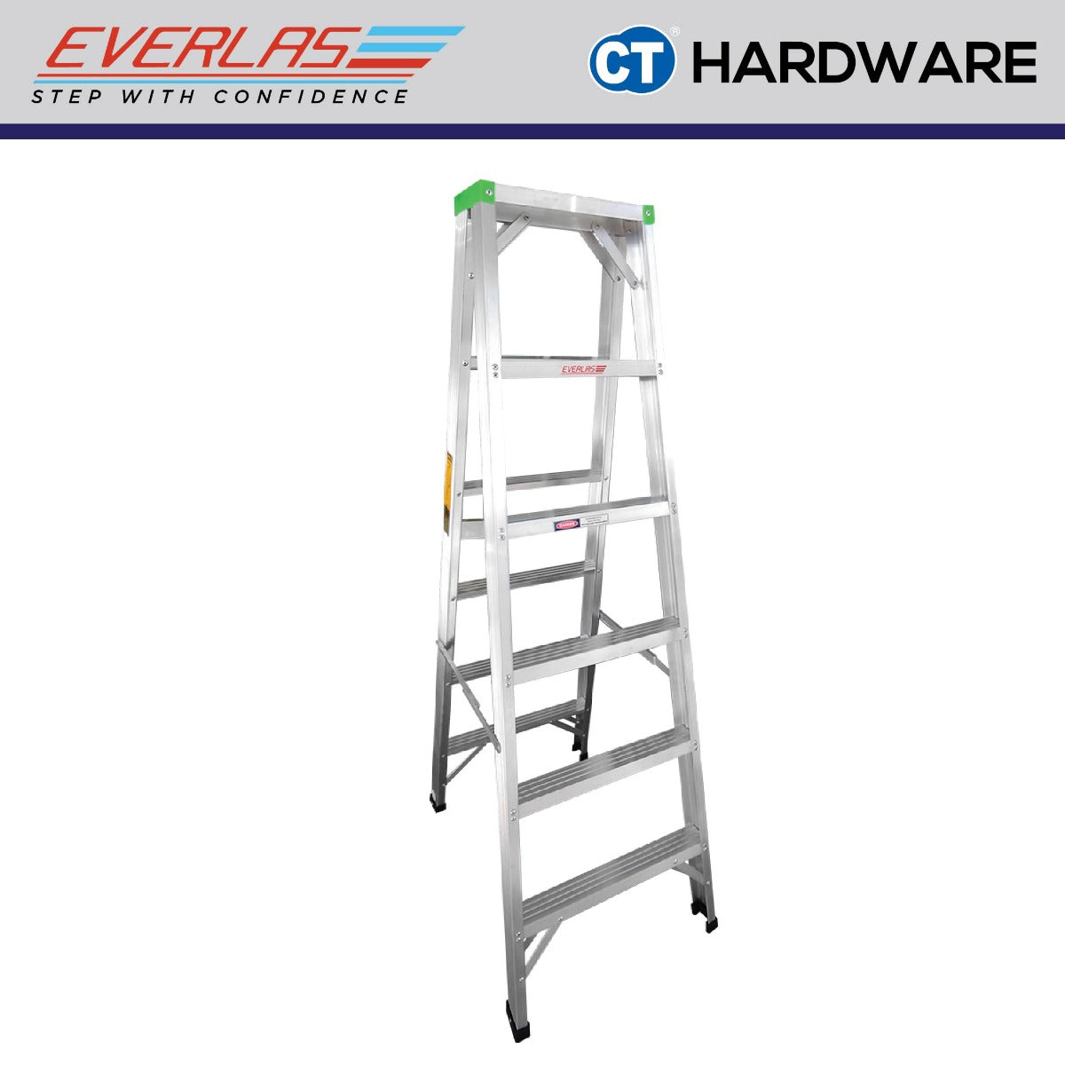 EVERLAS DS DOUBLE SIDED LADDER | STEP FROM 4 TO 16 STEPS | FOR GENERAL HOUSEHOLD TO RENOVATION WORKS