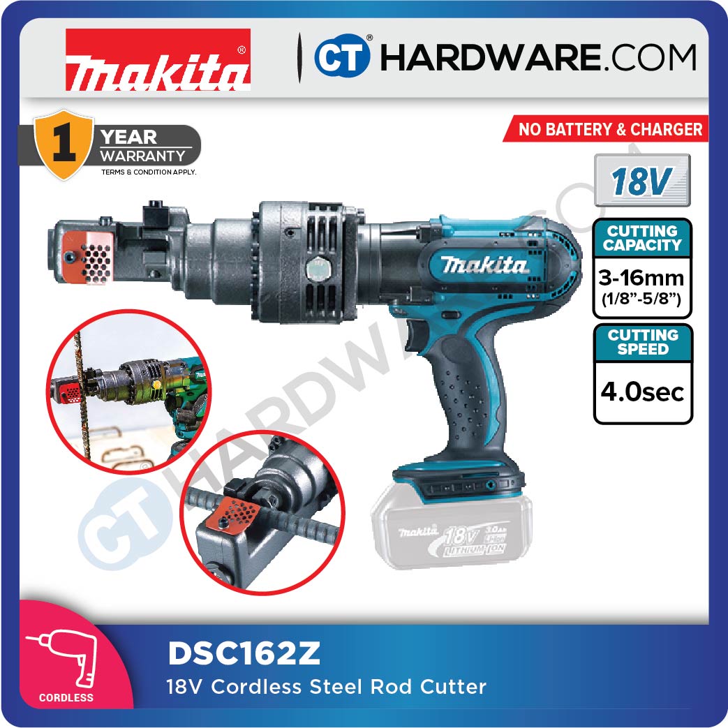 MAKITA DSC162Z 18V 16mm Cordless Steel Rod Cutter (Body Only) (LXT SERIES)