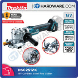 MAKITA DSC251ZK STEEL ROD CUTTER 18V 2200RPM 110MM NO BATTERY & CHARGER ( BRUSHLESS MOTOR )