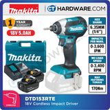 MAKITA DTD153RTE/ RFE/ Z 18V XPT CORDLESS IMPACT DRIVER WITH BRUSHLESS MOTOR (LXT SERIES)