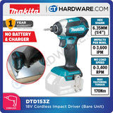 MAKITA DTD153RTE/ RFE/ Z 18V XPT CORDLESS IMPACT DRIVER WITH BRUSHLESS MOTOR (LXT SERIES)