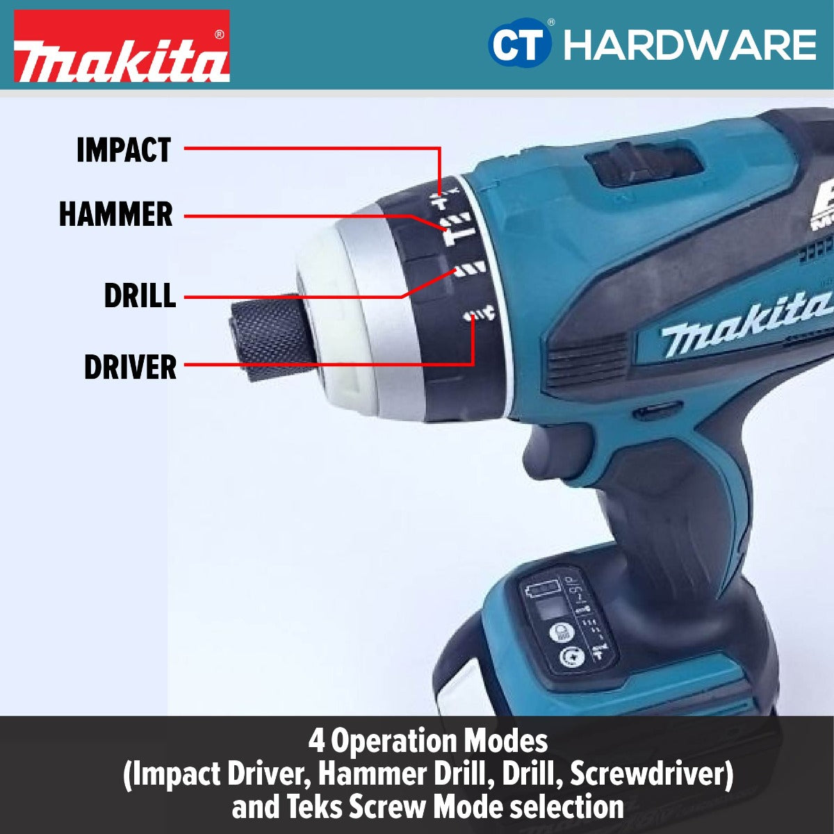 Makita DTP141RFE/ Z 18V Li-ion Cordless Brushless 4 Mode Impact Driver