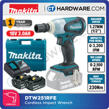 MAKITA DTW251RME/ RFE/ Z 18V 1/2-inch 230Nm Cordless Impact Wrench (LXT SERIES)