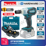 MAKITA DTW251RME/ RFE/ Z 18V 1/2-inch 230Nm Cordless Impact Wrench (LXT SERIES)