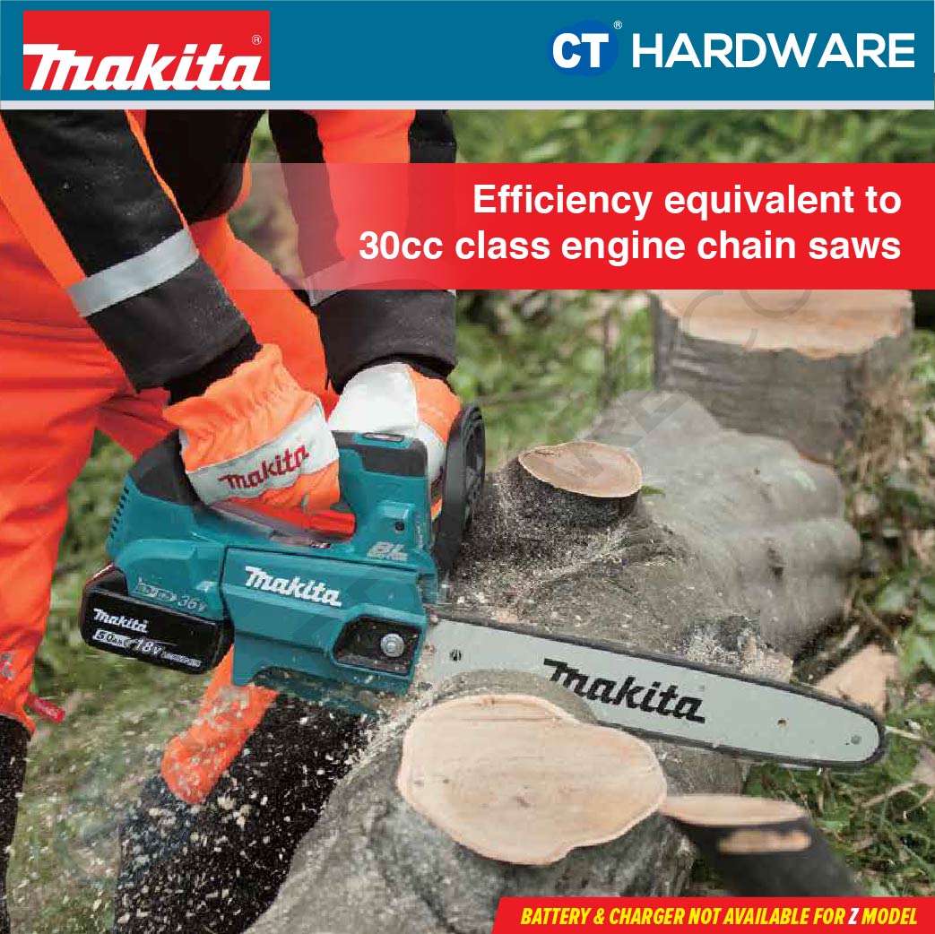 MAKITA DUC406Z CORDLESS CHAIN SAW 18V X 2 16" 400MM 1200W 1200M/MIN WITHOUT BATTERY & CHARGER ( SOLO ) BL/XPT