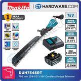 MAKITA DUH754RT/ Z CORDLESS HEDGE TRIMMER 18V MAX CUTTING 23.5MM 15/16"