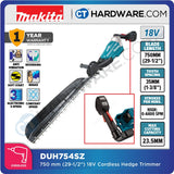 MAKITA DUH754RT/ Z CORDLESS HEDGE TRIMMER 18V MAX CUTTING 23.5MM 15/16"
