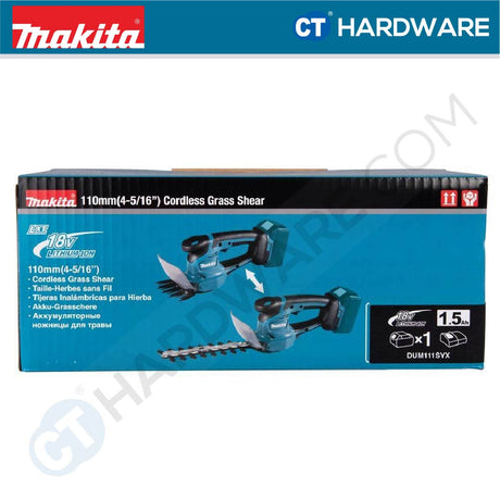 Makita DUM111SYX LXT 18V Cordless Grass Shear 110mm Incl. 1x 1.5Ah Battery, 1x Charger