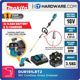 MAKITA DUR191LRT2/ LZX2 CORDLESS GLASS TRIMMER 18V 5.0AH 240W 3500-6000RPM WITH 2 BATTERY & 1 RAPID CHARGER