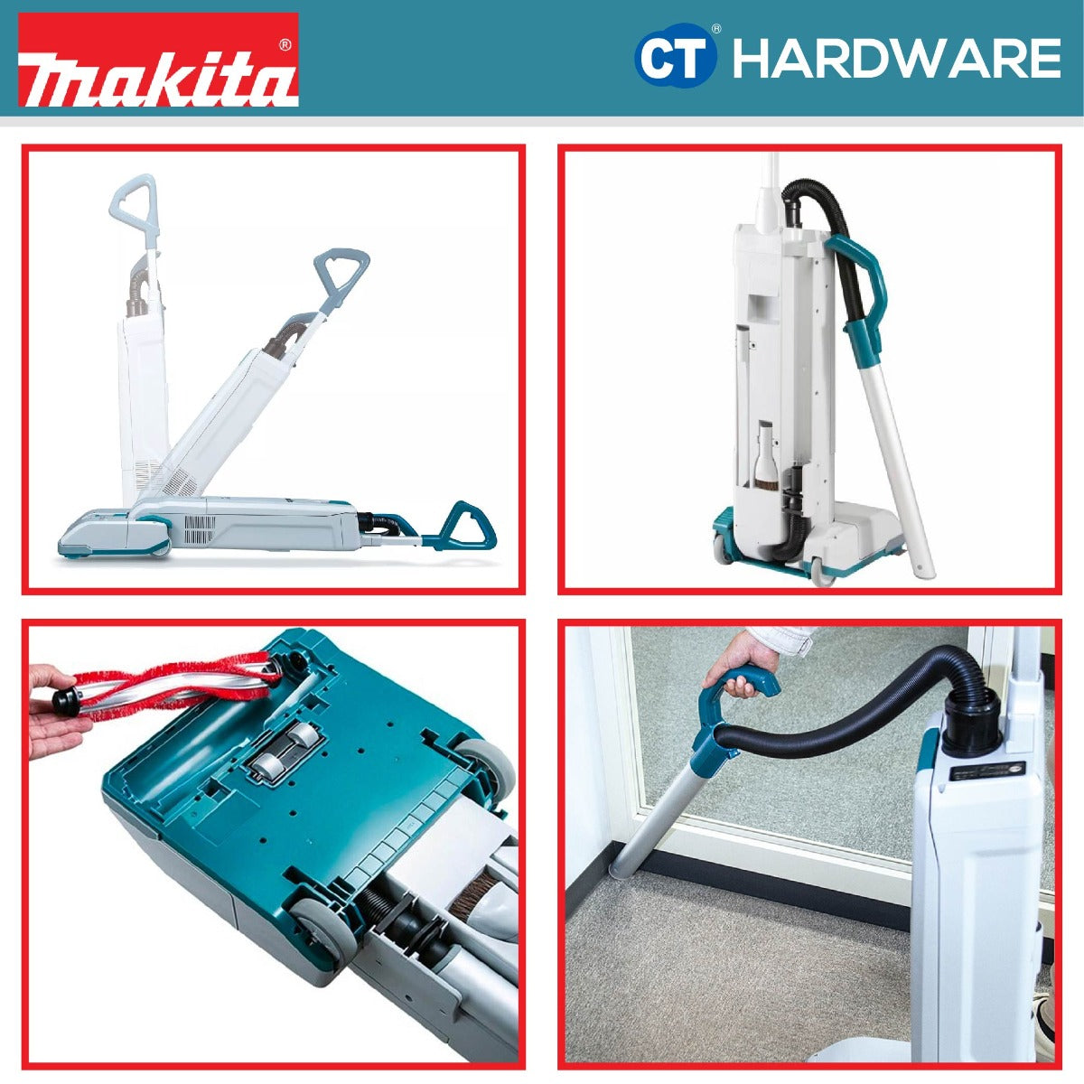 MAKITA CORDLESS BRUSHLESS UPRIGHT CLEANER 18VX2 12KPA 1.9M³/MIN 5L [Set Pack With 5.0AH Battery]