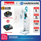 MAKITA CORDLESS BRUSHLESS UPRIGHT CLEANER 18VX2 12KPA 1.9M³/MIN 5L [Set Pack With 5.0AH Battery]
