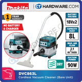 Makita DVC863LZ Twin 18v  Li-ion Brushless Cordless L-Class Dust Extractor (LXT Series)