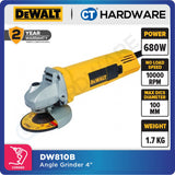 DEWALT DW810B ANGLE GRINDER 4" 850W 220-240V 100MM 1100RPM CORDED (SLIDER SWITCH)