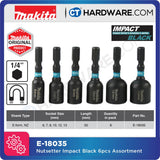 MAKITA E-18035 NUTSETTER IMPACT BLACK E-FORM, NZ SHANK TYPE | 50MM | SIZE 6-13MM [ E18035 ]