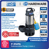 HCP F-31UFA SUBMERSIBLE SEWAGE EFFLUENT PUMPS 1HP | 230V | 460L/M | 10M/H | 3" [ F31UFA ]
