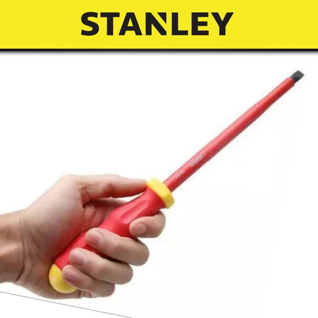 STANLEY (1PC) 1000V STANDARD TIP SLOTTED SCREWDRIVER VDE ELECTRICAL SCREWDRIVER ELECTRICIAN HAND TOOL