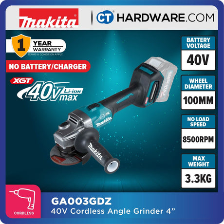 Makita GA003 Cordless Angle Grinder 40Vmax | 100mm (4") | GA003GM201 / GA003GD201 / GA003GZ